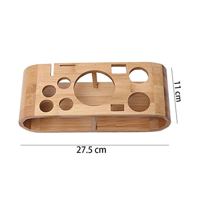 ポータブル バンブー キッチン用具 スタック ラック バー ツール 収納