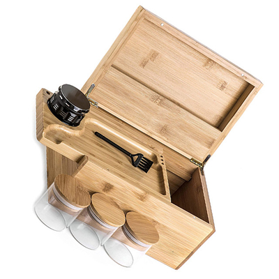 Stash Box Set CE/EU 証明書 ハーバルの磨き機 ローリングトレイ バンブー 収納箱