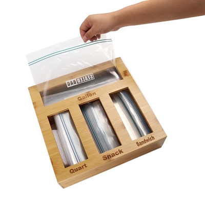 アルミ食品容器 100% 天然 バンブー Ziplock バッグ 蓋付き 収納箱