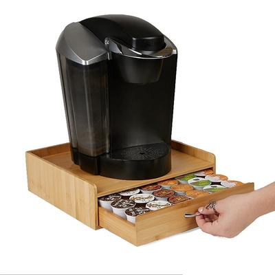 持続可能な竹製のコーヒー カプセル お茶 貯蔵ボックス 引き出し 環境に優しい選択